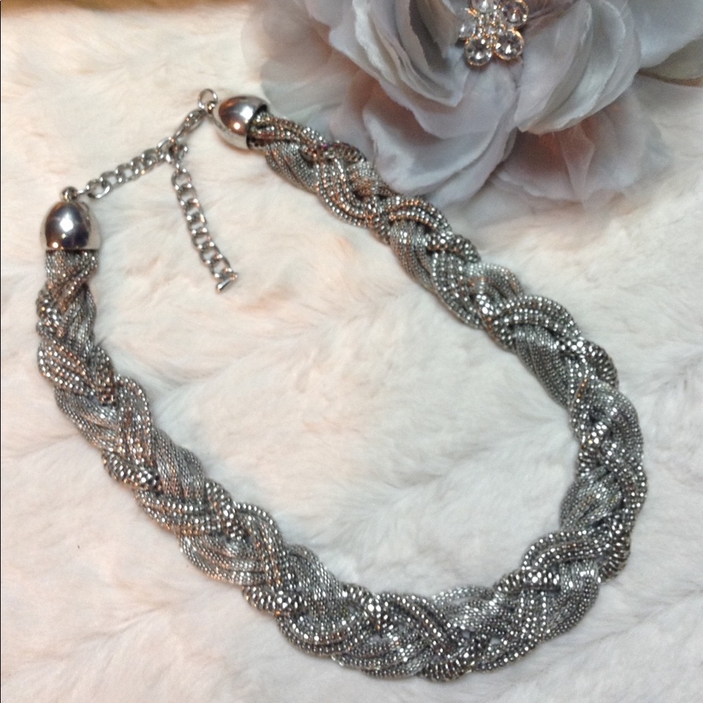 NECKLACE SILVER THICK ROPE CHAIN